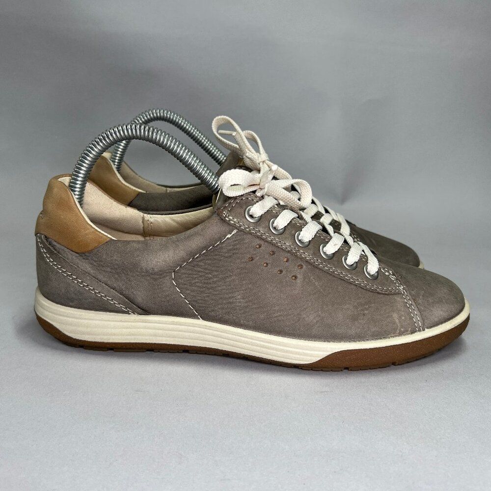 Ecco Chase II Shoes Women's Size 6.5 Tan Leather Lace Up Classic Casual Sneakers